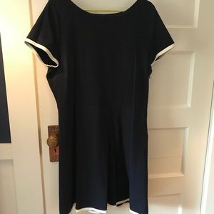 JCrew Navy dress with white trim size 14